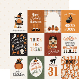 3x4 Journaling Cards - Carta Bella Handmade Halloween Cardstock 12"X12" -
