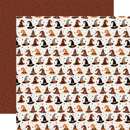 Witch Halloween Hat - Carta Bella Handmade Halloween Cardstock 12"X12"