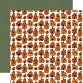 October Pumpkins - Carta Bella Handmade Halloween Cardstock 12"X12"