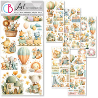 Art Stickers Lunibloom Transparent Adhesive Sheets 5/Pkg
