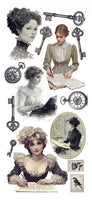 Typographic Art Stickers Transparent Adhesive Sheets 5/Pkg