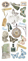 Eastern Journey Art Stickers Transparent Adhesive Sheets 5/Pkg