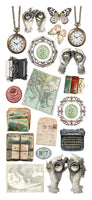 Eastern Journey Art Stickers Transparent Adhesive Sheets 5/Pkg