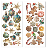 Merry & Bright Art Stickers Transparent Adhesive Sheets 5/Pkg
