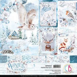 Ciao Bella Winter Journey Paper Pad 12"x12" 12/Pkg