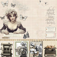 Typographic Paper Pad 12"x12" 12/Pkg