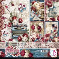 Bohemian Burgundy Paper Pad 12"x12" 12/Pkg