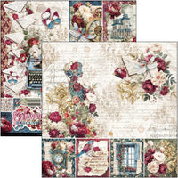 Bohemian Burgundy Paper Pad 12"x12" 12/Pkg