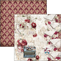 Bohemian Burgundy Paper Pad 12"x12" 12/Pkg