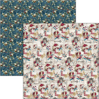 Bohemian Burgundy Paper Pad 12"x12" 12/Pkg