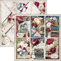 Bohemian Burgundy Paper Pad 12"x12" 12/Pkg