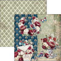 Bohemian Burgundy Paper Pad 12"x12" 12/Pkg