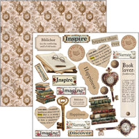 Book Lovers Fussy Cut Pad 6"x6" 24/Pkg