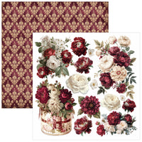 Bohemian Burgundy Fussy Cut Pad 6"x6" 24/Pkg