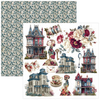 Bohemian Burgundy Fussy Cut Pad 6"x6" 24/Pkg