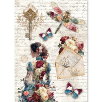 Rice Paper A5 MIXED 8/Pkg Bohemian Burgundy