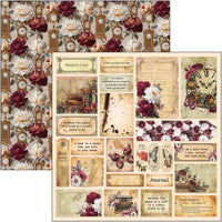 Book Lovers Patterns Pad 12"x12" 8/Pkg