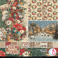Merry & Bright Patterns Pad 12"x12" 8/Pkg