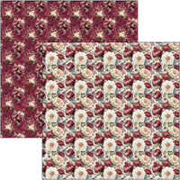 Bohemian Burgundy Patterns Pad 12"x12" 8/Pkg