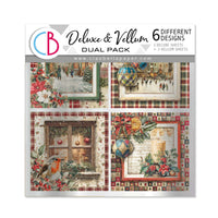 Merry & Bright Deluxe Paper Silver & Vellum Dual Pack 6"x6" MIXED 6/Pkg