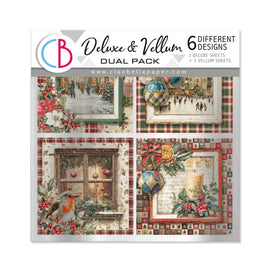 Merry & Bright Deluxe Paper Silver & Vellum Dual Pack 6"x6" MIXED 6/Pkg