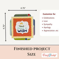 CrafTreat Card Blanks - Quadruple Slider Card - White - 3 Sets