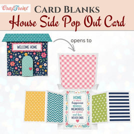 CrafTreat Card Blank - House Side Pop-out Card