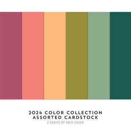 2024 Color Collection Assorted (12 Sheets) - 8.5X11 Cardstock Pack