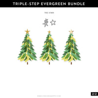Triple-step Evergreen - Clear Stamp