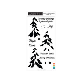 Triple-step Evergreen - Clear Stamp