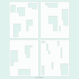 City Block (4pc) Stencil Pack