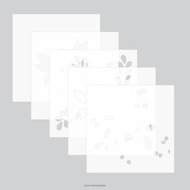 Winter Greenery Background (5pc) - Stencil Pack
