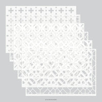 Layered Lattice (6pc) - Stencil Pack