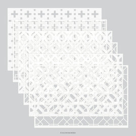 Layered Lattice (6pc) - Stencil Pack
