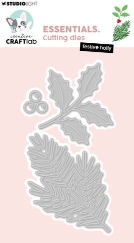 CCL Cutting Die Festive Holly Essentials 3 Pieces