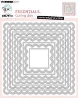 CCL Cutting Dies Nested Squares Scallop Essentials 10 Pieces