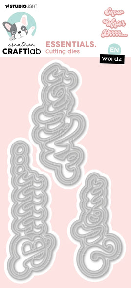 CCL Cutting Die Wordz Winter Essentials 132x70x1mm 6 Pieces