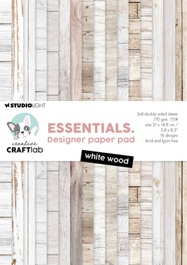 CCL Design Paper Pad White Wood Essentials 24 Sheets