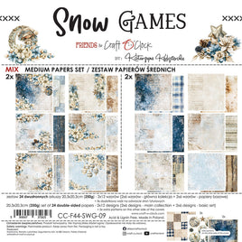 8X8 Mix Paper Pad, Snow Games