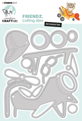 Nr.467, Airplane Accessories Friendz - Studio Light Friendz Cutting Die