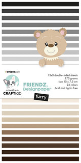 CCL Paper Pad Furry Browns Friendz 150x75x9mm 24 SH nr.65