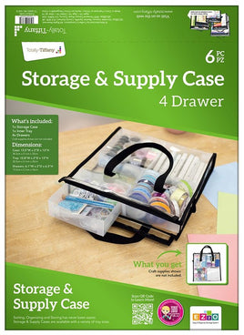 4 Drawers - Totally Tiffany Storage & Supply Case 12"X12"