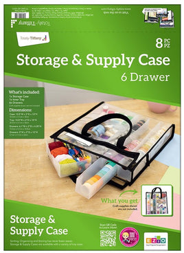 6 Drawers - Totally Tiffany Storage & Supply Case 12"X12"