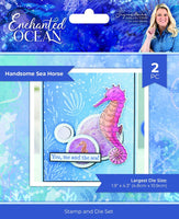 Enchanted Ocean - Handsome Sea Horse - Sara Signature Clear Stamp & Die Set