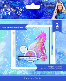 Enchanted Ocean - Handsome Sea Horse - Sara Signature Clear Stamp & Die Set