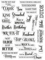 Modern Man - Crafter's Companion Modern Man Photopolymer Stamp Set 5"X7"