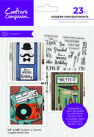 Modern Man - Crafter's Companion Modern Man Photopolymer Stamp Set 5"X7"