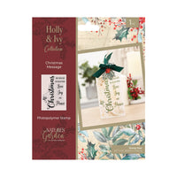 Holly & Ivy -  Christmas Message - Clear Stamp)