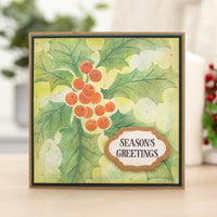 Holly & Ivy - Holly Evergreen - 3D Embossing Folder