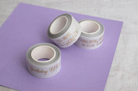 Vellum Washi Rolls, Gold Sentiments